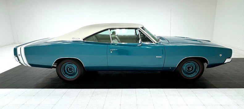 Dodge-Charger-1968-Medium-Dark-Turquois-White-4