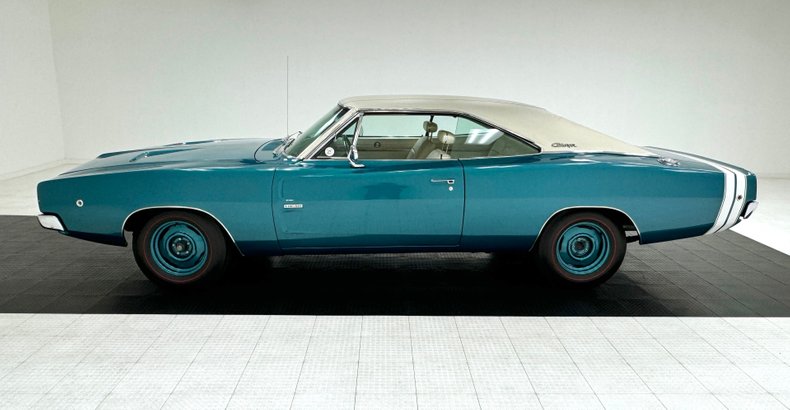 Dodge-Charger-1968-Medium-Dark-Turquois-White