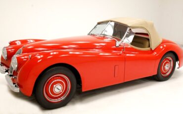 Jaguar-Xk120-1954-Red-Beige