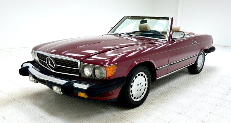 Mercedes-benz-560sl-1989-Garnet-Red-Cream-1