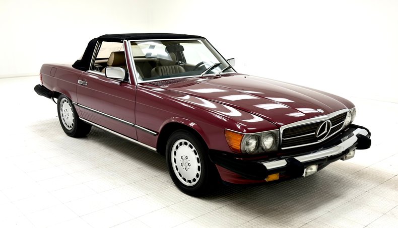 Mercedes-benz-560sl-1989-Garnet-Red-Cream-12