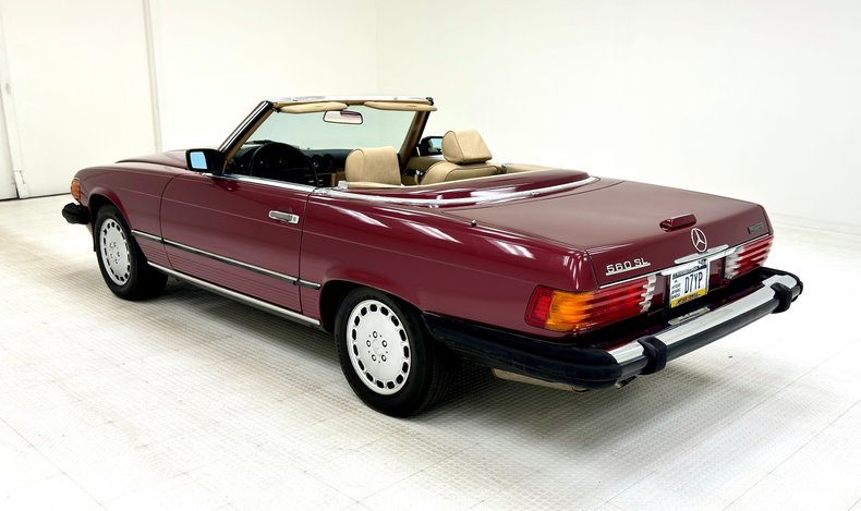 Mercedes-benz-560sl-1989-Garnet-Red-Cream-8