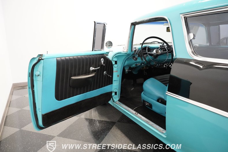 Pontiac-Safari-1955-Teal-Black-10