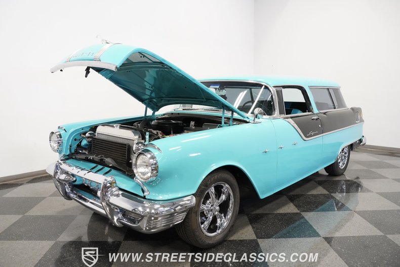 Pontiac-Safari-1955-Teal-Black-19
