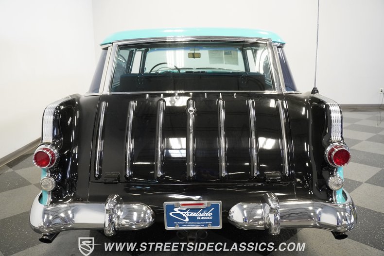 Pontiac-Safari-1955-Teal-Black-29