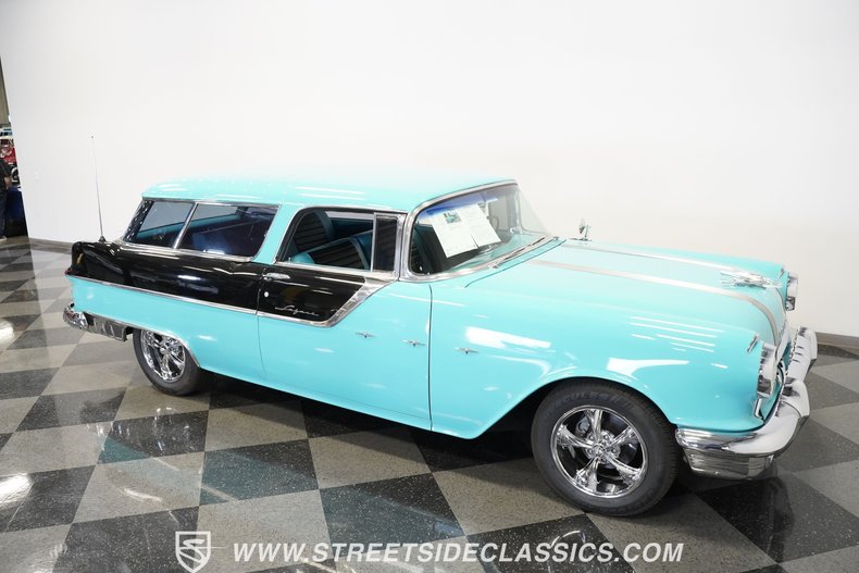 Pontiac-Safari-1955-Teal-Black-34