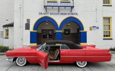 Cadillac-2-dr-convertible-1964-Red-Tan