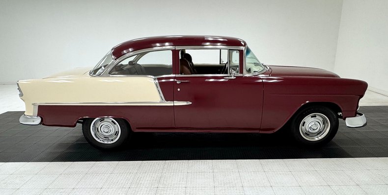 Chevrolet-Bel-air-1955-Burgundy-Saddle-48