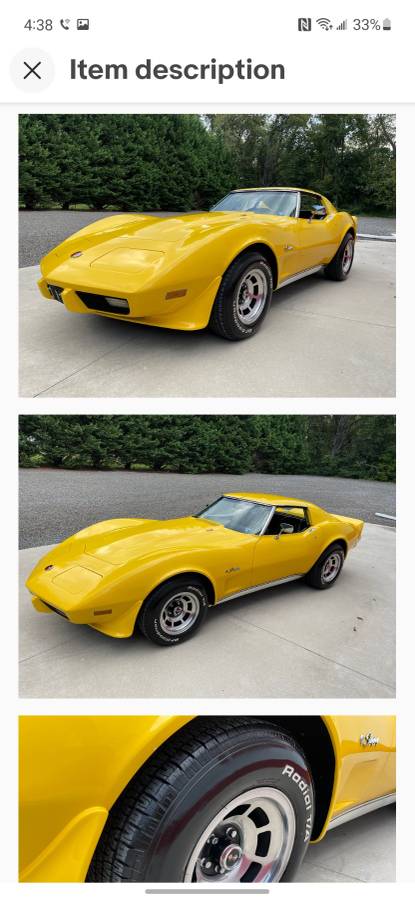 Chevrolet-corvette-1976-yellow-1
