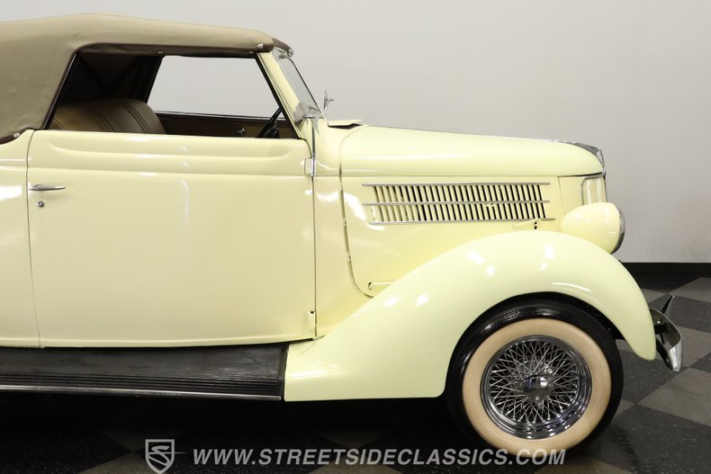 Ford-Cabriolet-1936-Yellow-Tan-26
