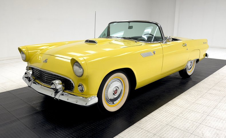 Ford-Thunderbird-1955-Goldenrod-Yellow-Black-1