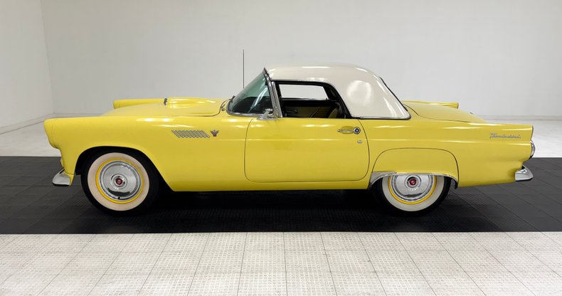 Ford-Thunderbird-1955-Goldenrod-Yellow-Black-2