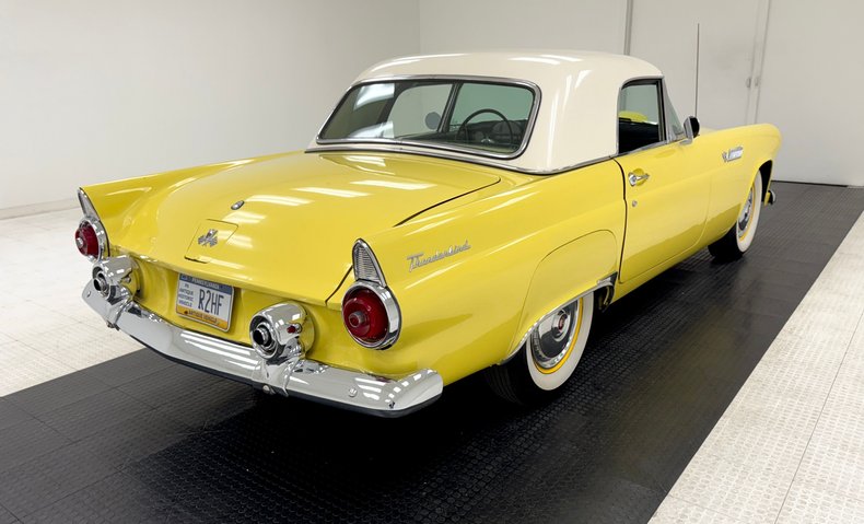 Ford-Thunderbird-1955-Goldenrod-Yellow-Black-6