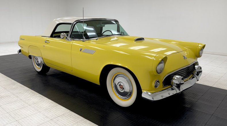Ford-Thunderbird-1955-Goldenrod-Yellow-Black-8