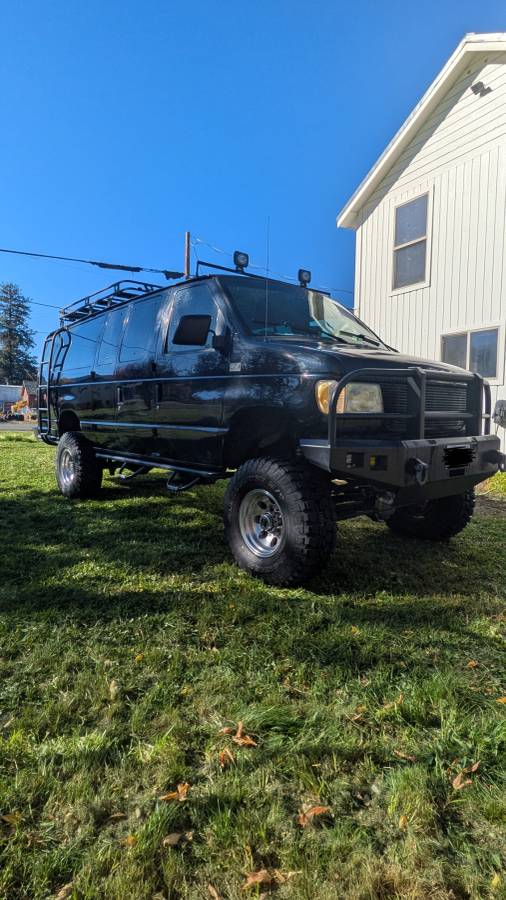 Ford-e-350-4x4-diesel-1996-black-1