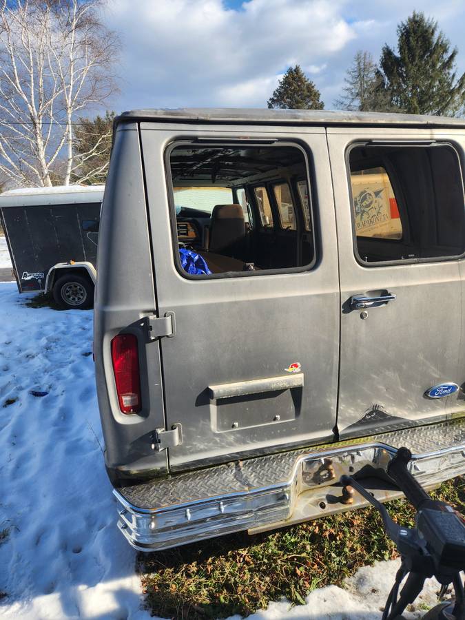 Ford-e350-econoline-van-1990-silver-4
