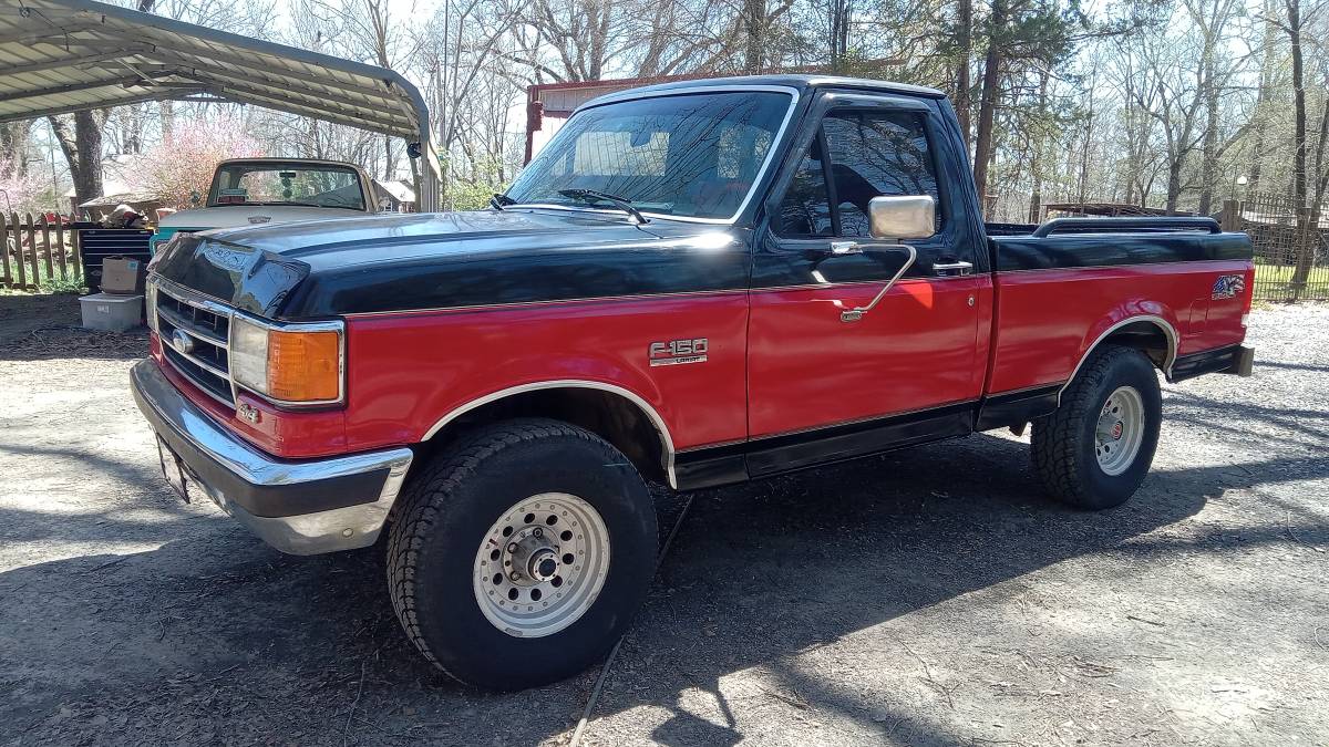 Ford-f150-lariat-4x4-1990-red-1