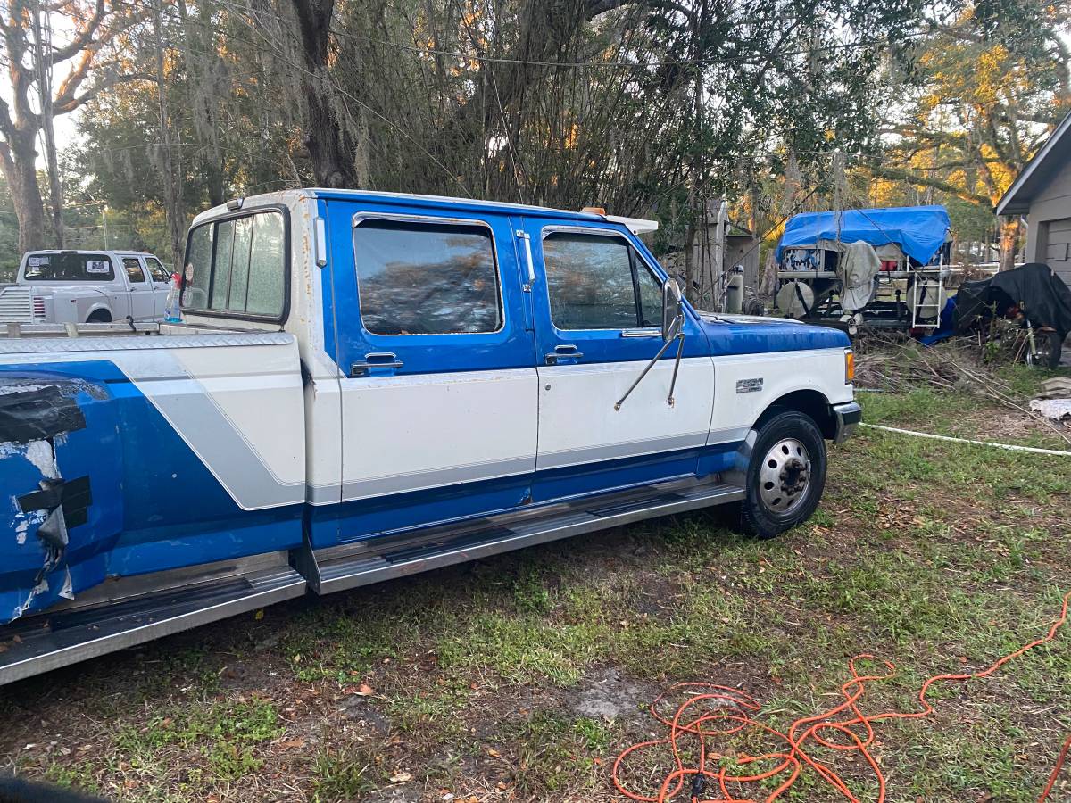 Ford-f350-diesel-1991-blue-2