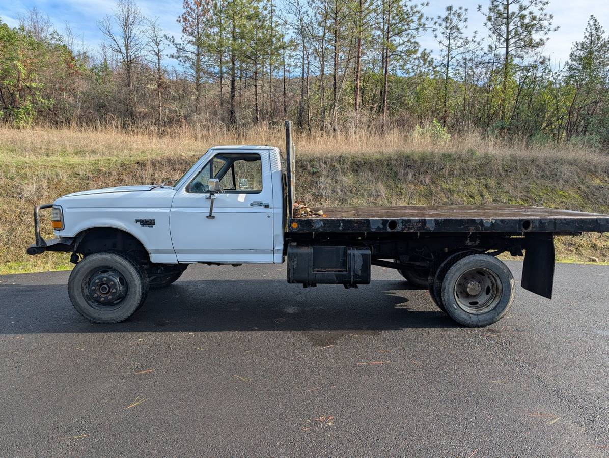 Ford-f350-diesel-1995-white-1