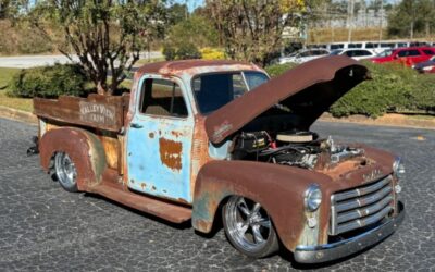 GMC Pickup resto mod frame off build patina crate 350 1950