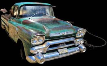 Gmc-100-fleetside-truck-1958-green-1
