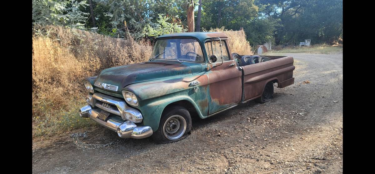 Gmc-100-fleetside-truck-1958-green-3