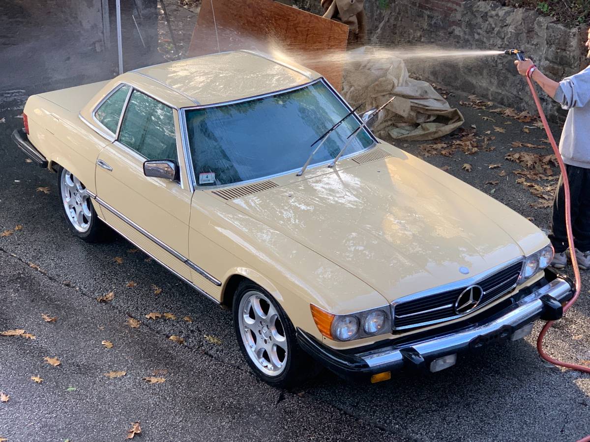 Mercedes-benz-380sl-1982-yellow-2