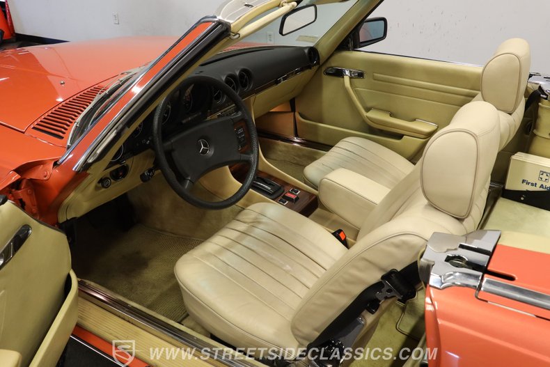 Mercedes-benz-450sl-1980-Inca-Red-Metallic-Beige-10
