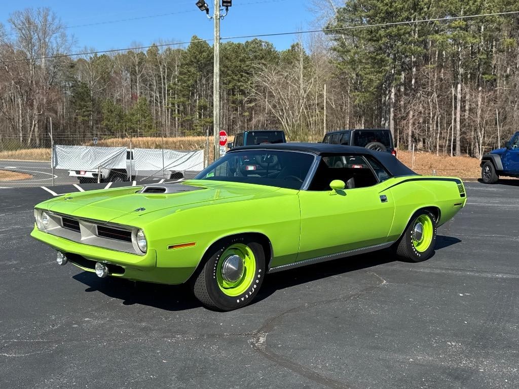 Plymouth-Cuda-Convertible-528-CI-Hemi-Resto-mod-5-speed-tremec-1970-1