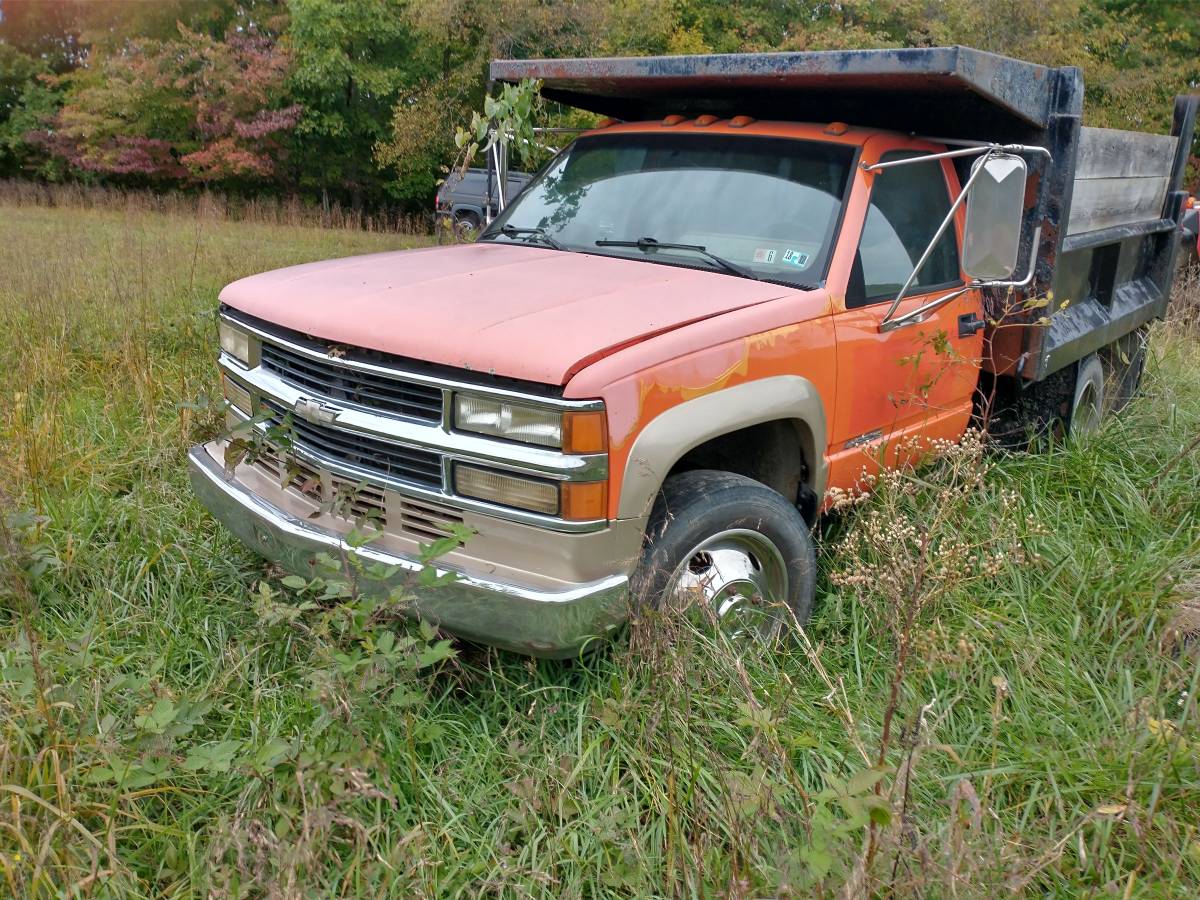 Chevrolet-3500hd-dump-truck-1994-orange