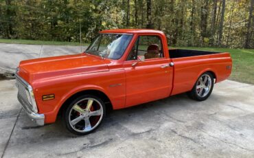 Chevrolet-C10-1971-Orange-Brown-Leather-Great-Condition-1