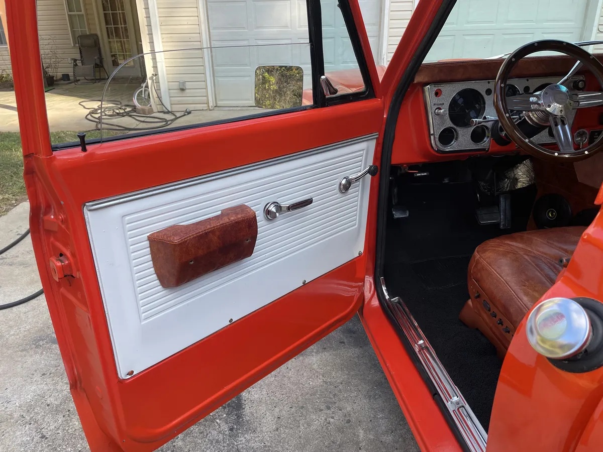 Chevrolet-C10-1971-Orange-Brown-Leather-Great-Condition-15