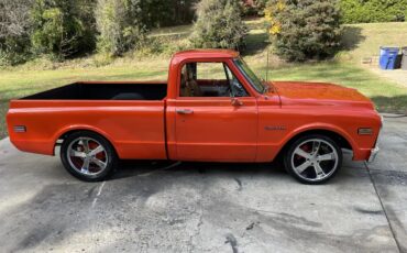 Chevrolet-C10-1971-Orange-Brown-Leather-Great-Condition-3