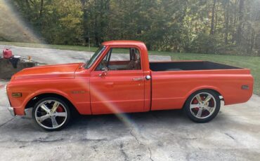 Chevrolet-C10-1971-Orange-Brown-Leather-Great-Condition