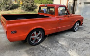 Chevrolet-C10-1971-Orange-Brown-Leather-Great-Condition-4