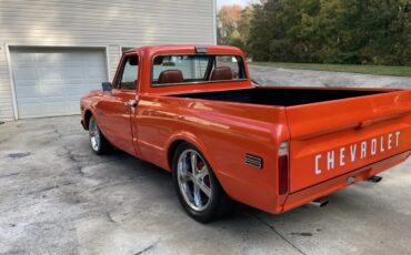 Chevrolet-C10-1971-Orange-Brown-Leather-Great-Condition-6