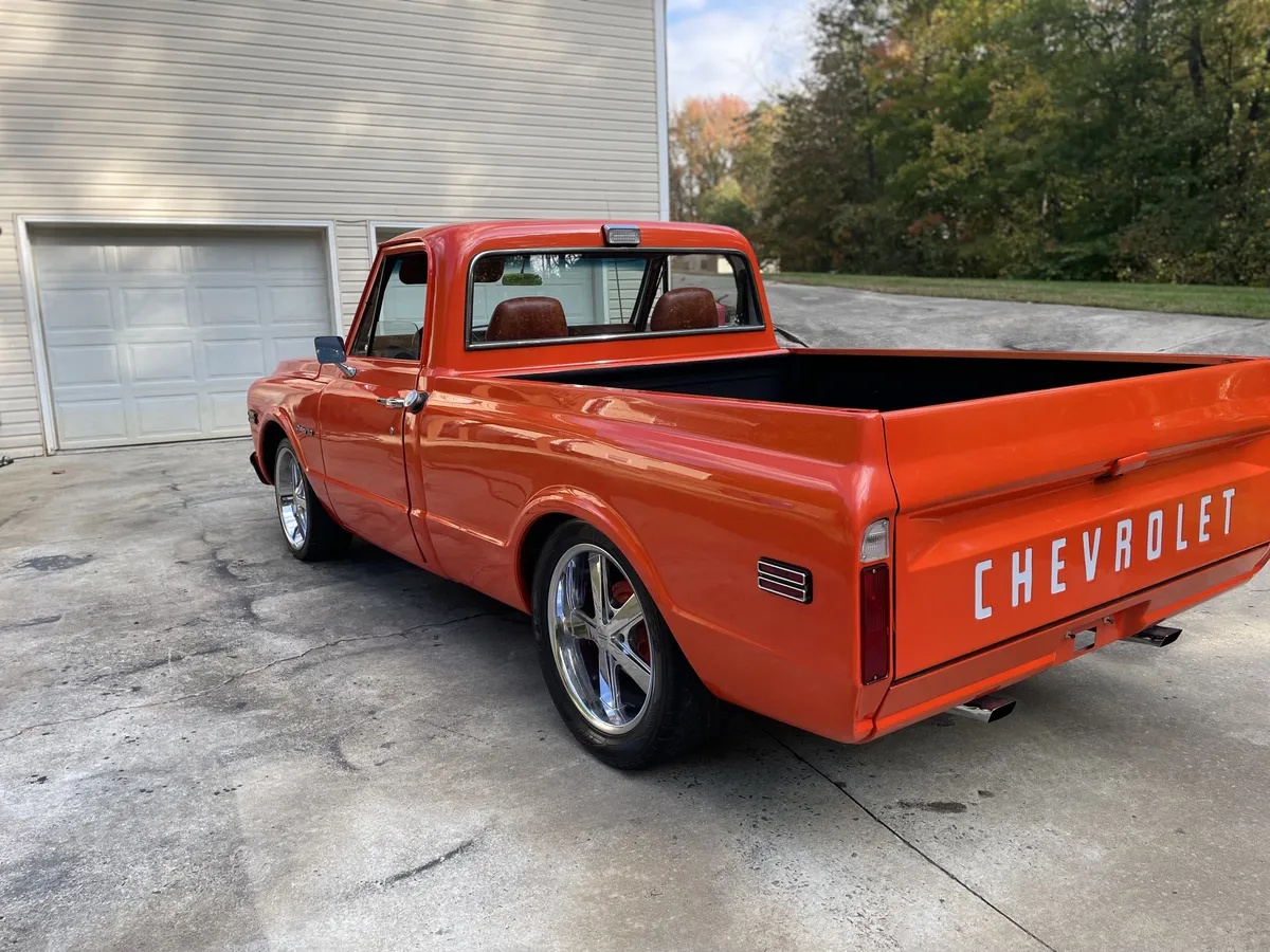 Chevrolet-C10-1971-Orange-Brown-Leather-Great-Condition-6
