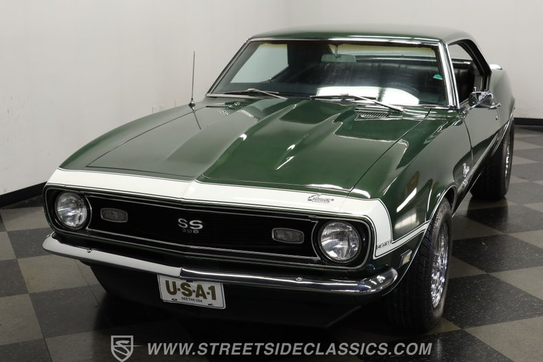 Chevrolet-Camaro-1968-Dark-Green-Metallic-Black-6