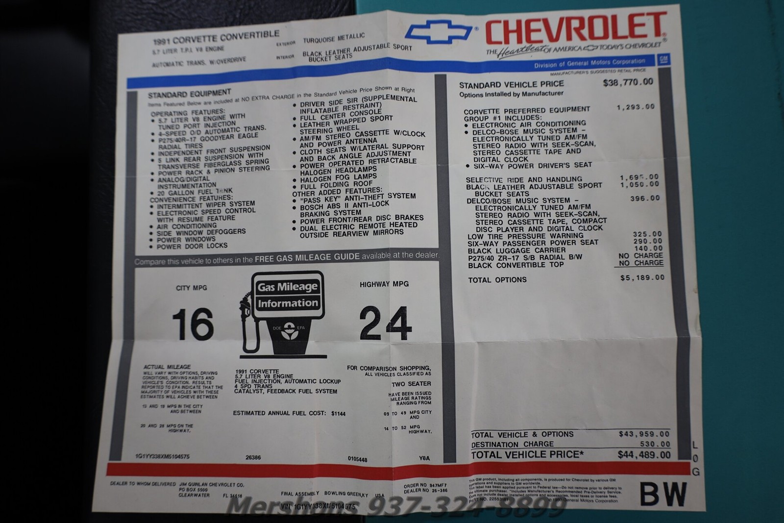 Chevrolet-Corvette-1991-Convertible-19