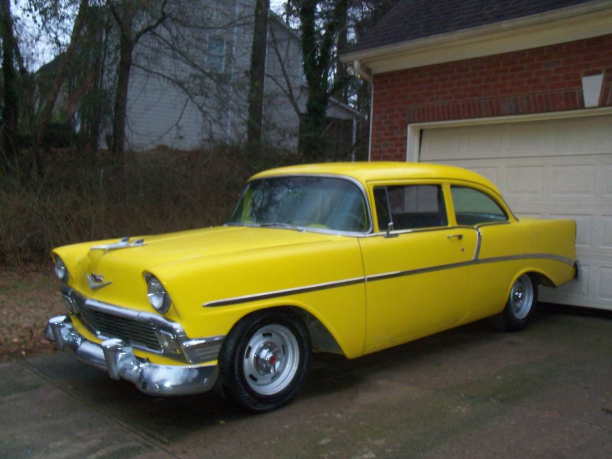 Chevy-belair-1956-yellow