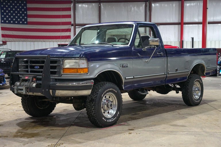 Ford-F-350-1995-College-Blue-Metallic-Gray