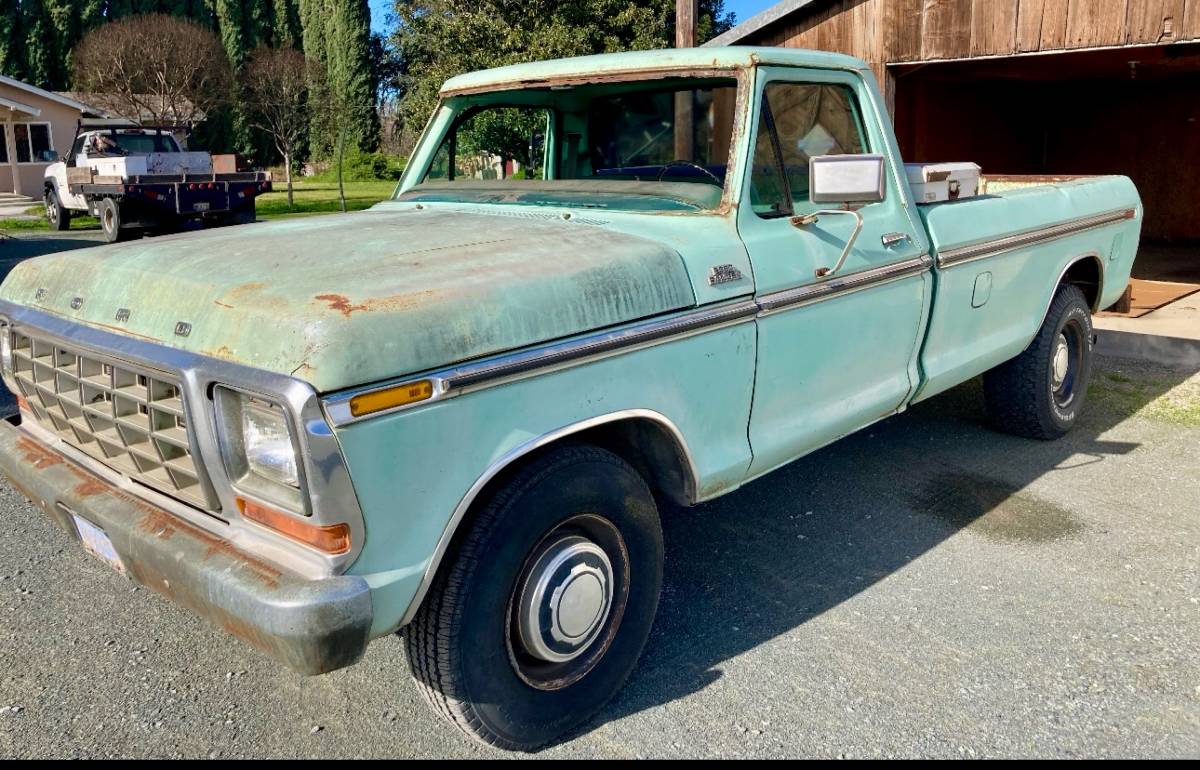 Ford-f350-1978-green-1