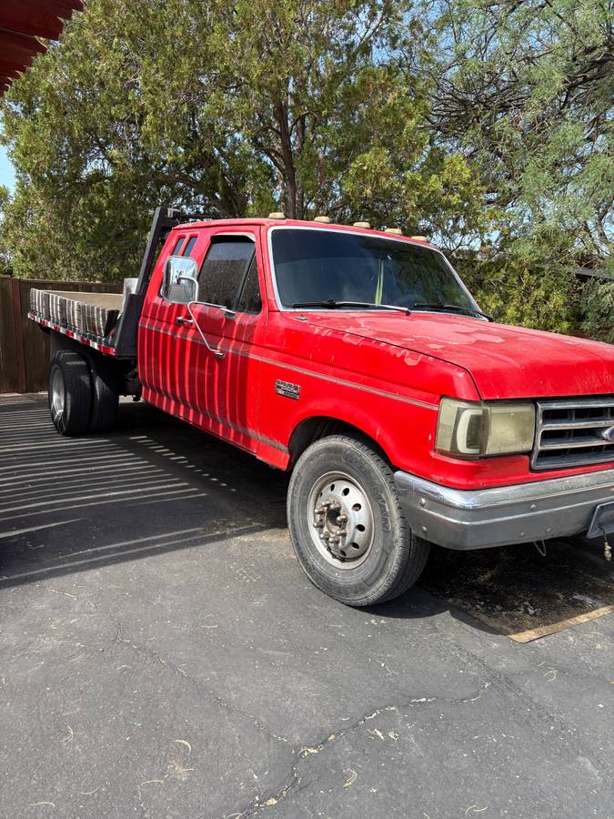 Ford-f350-7.3idf-diesel-1989-red-1
