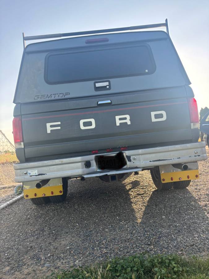 Ford-f350-custom-dually-1990-grey-1