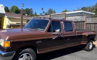 Ford-f350-super-duty-crew-cab-diesel-1990-brown-1