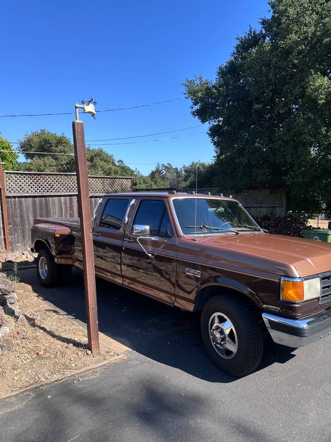 Ford-f350-super-duty-crew-cab-diesel-1990-brown-3