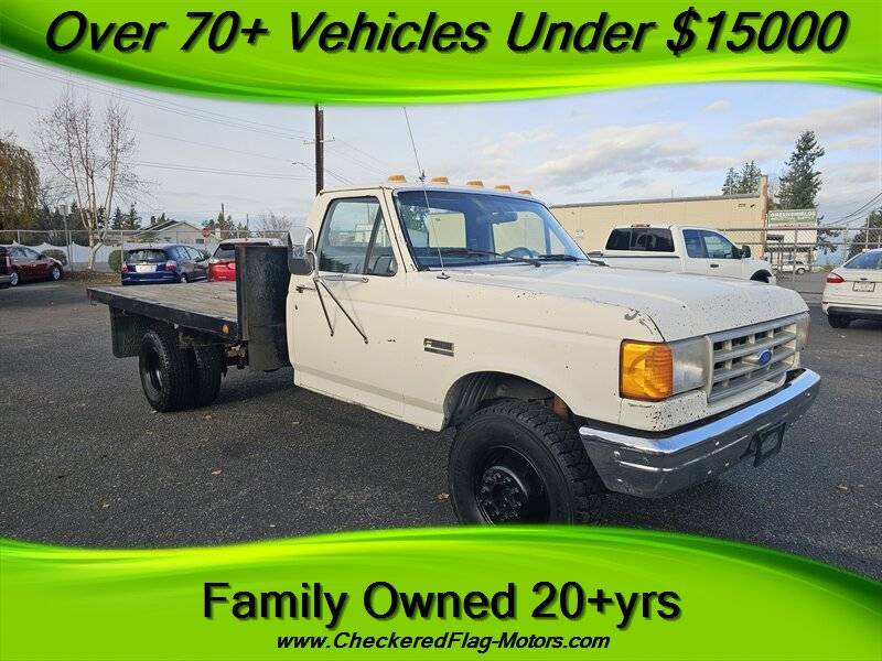 Ford-super-duty-flat-bed-diesel-1989-white