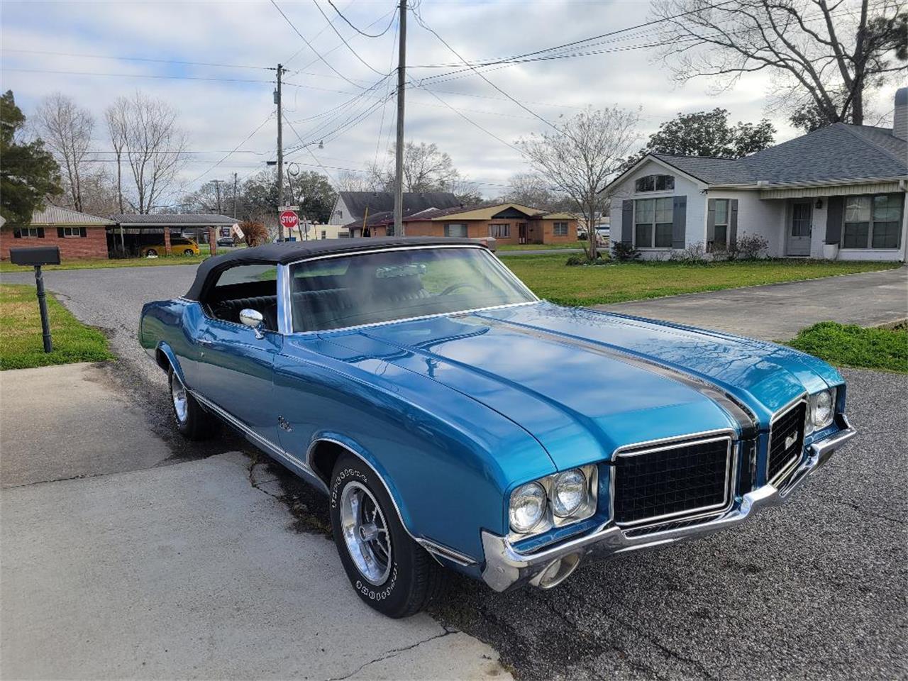 Oldsmobile-Convertible-1971-Blue-Black