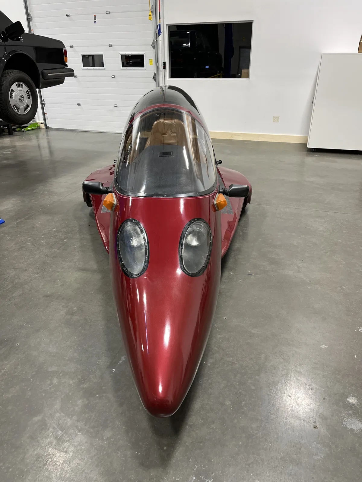 Owosso-pulse-litestar-Autocycle-1983-Burgundy-Tan-And-Black