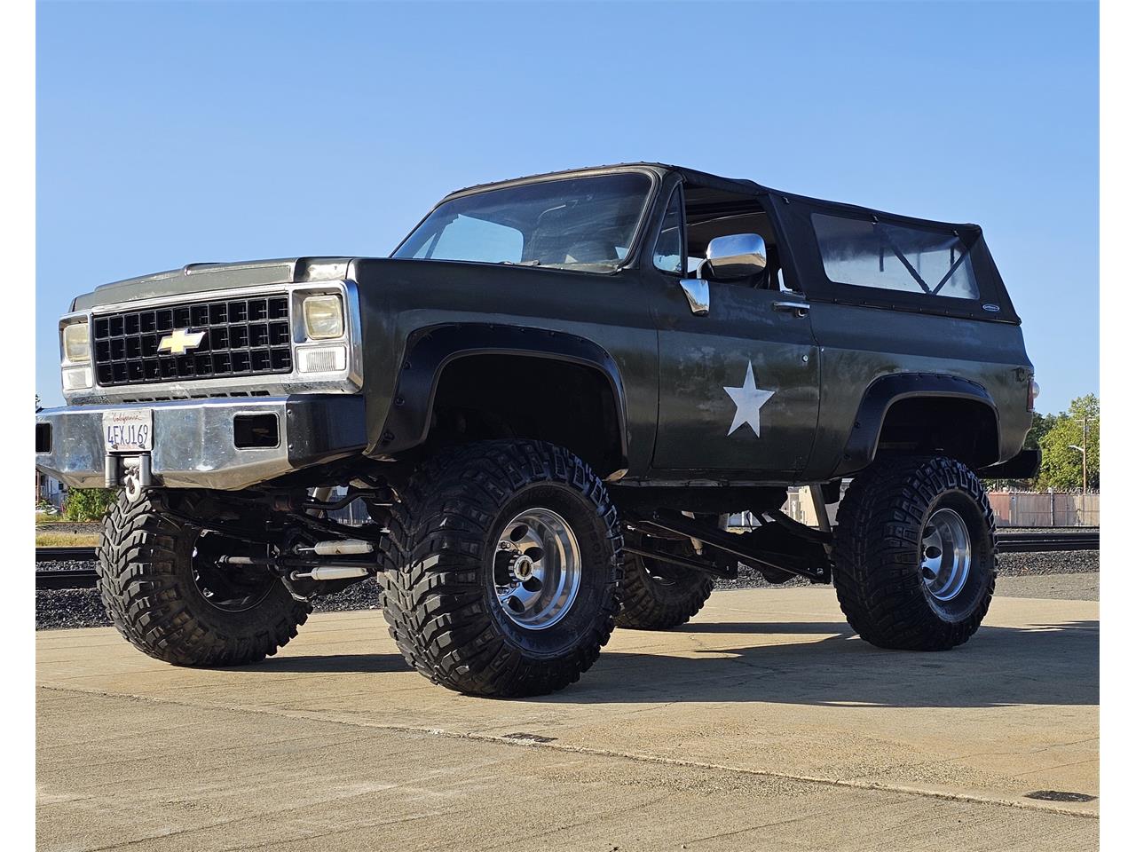 Chevrolet-Blazer-1973-Army-Green-Black